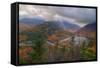 Morning Storm at Echo Lake in Autumn, New Hampshire-Vincent James-Framed Stretched Canvas