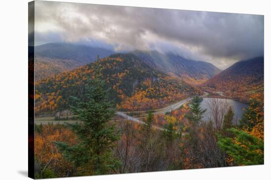 Morning Storm at Echo Lake in Autumn, New Hampshire-Vincent James-Stretched Canvas