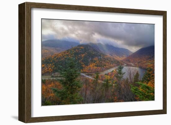 Morning Storm at Echo Lake in Autumn, New Hampshire-Vincent James-Framed Photographic Print