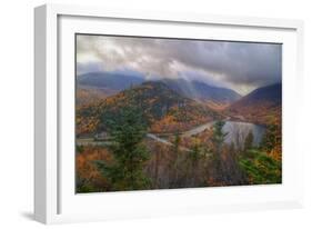 Morning Storm at Echo Lake in Autumn, New Hampshire-Vincent James-Framed Photographic Print