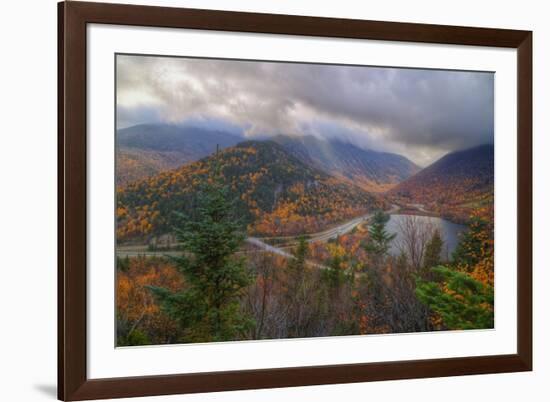 Morning Storm at Echo Lake in Autumn, New Hampshire-Vincent James-Framed Photographic Print