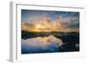 Morning Sun and Cloudscape Reflections, Kauai-Vincent James-Framed Photographic Print