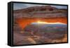 Morning Sun at Mesa Arch, Canyonlands, Southern Utah-Vincent James-Framed Stretched Canvas