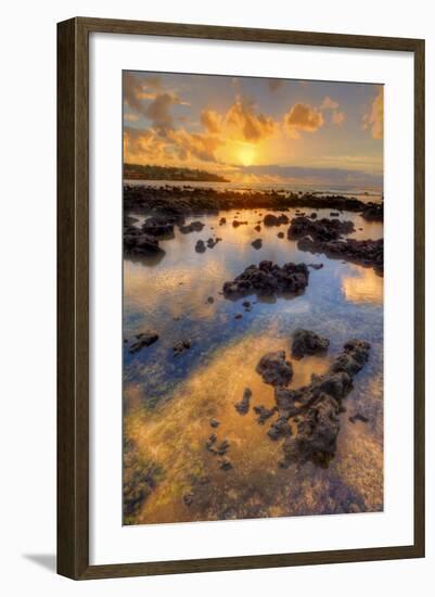 Morning Sun Beams at Poipu, Kauai-Vincent James-Framed Photographic Print