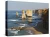 Morning Sun Lights Twelve Apostles, Tasman Sea, Port Campbell National Park, Victoria, Australia-Paul Souders-Stretched Canvas