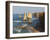 Morning Sun Lights Twelve Apostles, Tasman Sea, Port Campbell National Park, Victoria, Australia-Paul Souders-Framed Photographic Print