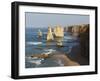 Morning Sun Lights Twelve Apostles, Tasman Sea, Port Campbell National Park, Victoria, Australia-Paul Souders-Framed Photographic Print