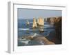 Morning Sun Lights Twelve Apostles, Tasman Sea, Port Campbell National Park, Victoria, Australia-Paul Souders-Framed Photographic Print