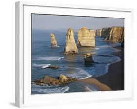 Morning Sun on Twelve Apostles, Tasman Sea, Port Campbell National Park, Victoria, Australia-Paul Souders-Framed Photographic Print