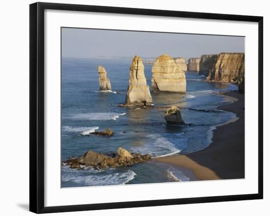 Morning Sun on Twelve Apostles, Tasman Sea, Port Campbell National Park, Victoria, Australia-Paul Souders-Framed Photographic Print