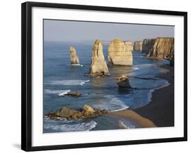 Morning Sun on Twelve Apostles, Tasman Sea, Port Campbell National Park, Victoria, Australia-Paul Souders-Framed Photographic Print