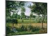 Morning, Sunlight Effect, Eragny, 1899-Camille Pissarro-Mounted Giclee Print