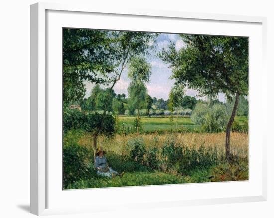 Morning, Sunlight Effect, Eragny, 1899-Camille Pissarro-Framed Giclee Print