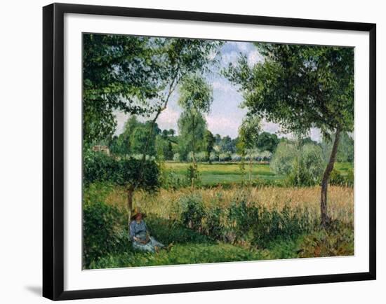 Morning, Sunlight Effect, Eragny, 1899-Camille Pissarro-Framed Giclee Print