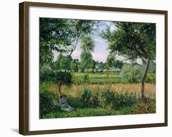 Morning, Sunlight Effect, Eragny, 1899-Camille Pissarro-Framed Giclee Print