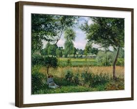 Morning, Sunlight Effect, Eragny, 1899-Camille Pissarro-Framed Giclee Print