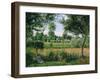 Morning, Sunlight Effect, Eragny, 1899-Camille Pissarro-Framed Giclee Print