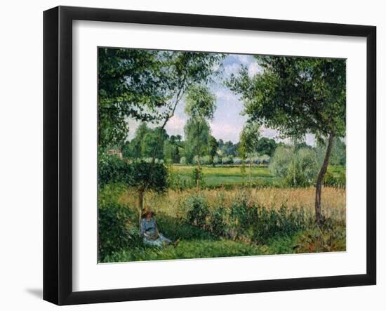 Morning, Sunlight Effect, Eragny, 1899-Camille Pissarro-Framed Giclee Print