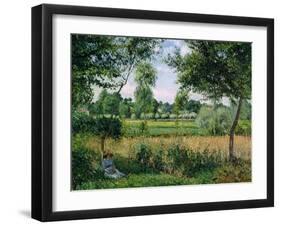 Morning, Sunlight Effect, Eragny, 1899-Camille Pissarro-Framed Giclee Print