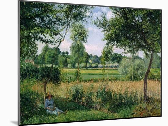 Morning, Sunlight Effect, Eragny, 1899-Camille Pissarro-Mounted Giclee Print