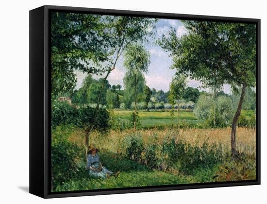 Morning, Sunlight Effect, Eragny, 1899-Camille Pissarro-Framed Stretched Canvas