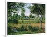 Morning Sunlight Effect, Eragny, 1899-Camille Pissarro-Framed Giclee Print