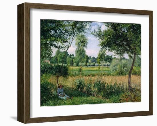 Morning Sunlight Effect, Eragny, 1899-Camille Pissarro-Framed Giclee Print