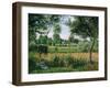 Morning Sunlight Effect, Eragny, 1899-Camille Pissarro-Framed Giclee Print