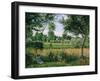 Morning Sunlight Effect, Eragny, 1899-Camille Pissarro-Framed Giclee Print