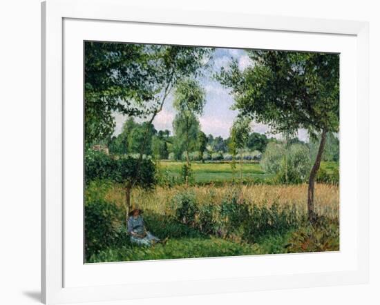 Morning Sunlight Effect, Eragny, 1899-Camille Pissarro-Framed Giclee Print