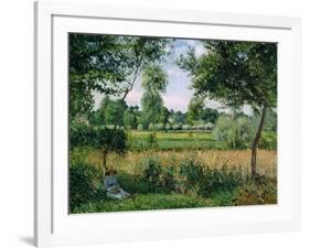 Morning Sunlight Effect, Eragny, 1899-Camille Pissarro-Framed Giclee Print