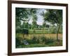 Morning Sunlight Effect, Eragny, 1899-Camille Pissarro-Framed Giclee Print