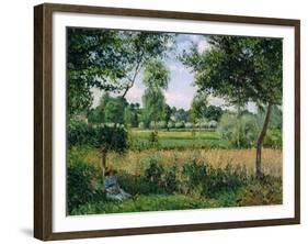Morning Sunlight Effect, Eragny, 1899-Camille Pissarro-Framed Giclee Print