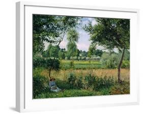 Morning Sunlight Effect, Eragny, 1899-Camille Pissarro-Framed Giclee Print