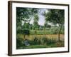 Morning Sunlight Effect, Eragny, 1899-Camille Pissarro-Framed Giclee Print