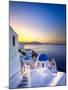 Morning sunlight on the blue houses of Oia, Santorini, Greece-Jan Christopher Becke-Mounted Photographic Print