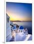 Morning sunlight on the blue houses of Oia, Santorini, Greece-Jan Christopher Becke-Framed Photographic Print