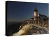 Morning Sunlight Strikes the West Quoddy Head Lighthouse, Lubec, Maine-Michael C. York-Stretched Canvas