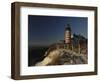 Morning Sunlight Strikes the West Quoddy Head Lighthouse, Lubec, Maine-Michael C. York-Framed Photographic Print