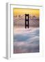 Morning Sunrise Fog, Beautiful Golden Gate Bridge, San Francisco Cityscape-Vincent James-Framed Photographic Print