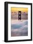 Morning Sunrise Fog, Beautiful Golden Gate Bridge, San Francisco Cityscape-Vincent James-Framed Photographic Print