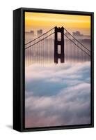Morning Sunrise Fog, Beautiful Golden Gate Bridge, San Francisco Cityscape-Vincent James-Framed Stretched Canvas
