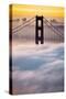 Morning Sunrise Fog, Beautiful Golden Gate Bridge, San Francisco Cityscape-Vincent James-Stretched Canvas