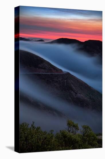 Morning Sunrise Fog Sweep, Marin Headlands, Northern California-Vincent James-Stretched Canvas