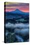 Morning Sunrise Magic at Mount Hood, Jonsrud View, Oregon-Vincent James-Stretched Canvas