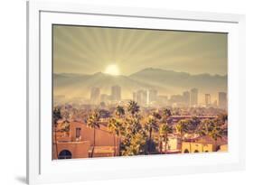 Morning Sunrise over Phoenix, Arizona, USA-BCFC-Framed Photographic Print