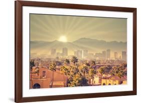 Morning Sunrise over Phoenix, Arizona, USA-BCFC-Framed Photographic Print