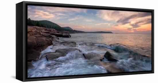 Morning Surf at Coast, Acadia National Park, Maine, USA-null-Framed Stretched Canvas