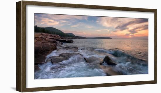 Morning Surf at Coast, Acadia National Park, Maine, USA-null-Framed Photographic Print