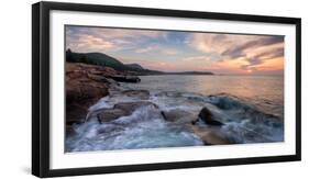 Morning Surf at Coast, Acadia National Park, Maine, USA-null-Framed Photographic Print